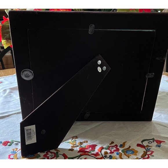 Vintage Handmade Butterfly Wreath Cross Stitch Gold Framed Wall/Stand Decor - Picture 8 of 9